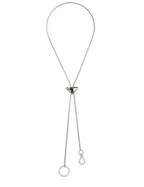 luxury inverted triangle logo keychain necklace new fashion brand t-shirt chain personalized hip hop sweater chain, Black
luxury inverted triangle logo keychain necklace new fashion brand t-shirt chain personalized hip hop sweater chain, Black