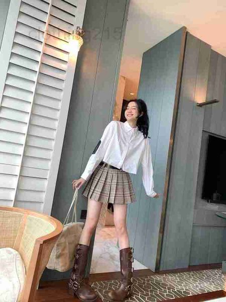 women's blouses & shirts designer autumn and winter fashion leather sleeve cotton short versatile white shirt m10q
women's blouses & shirts designer autumn and winter fashion leather sleeve cotton short versatile white shirt m10q