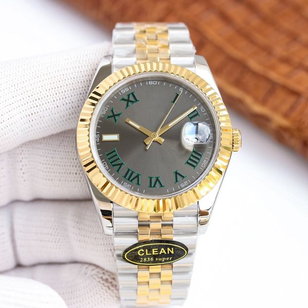 clean factory watches men's luxury watch gold mixed silver 41mm luxury automatic roman numerals 3235 movement 904l sapphire wristwatch, Slivery;brown
clean factory watches men's luxury watch gold mixed silver 41mm luxury automatic roman numerals 3235 movement 904l sapphire wristwatch, Slivery;brown