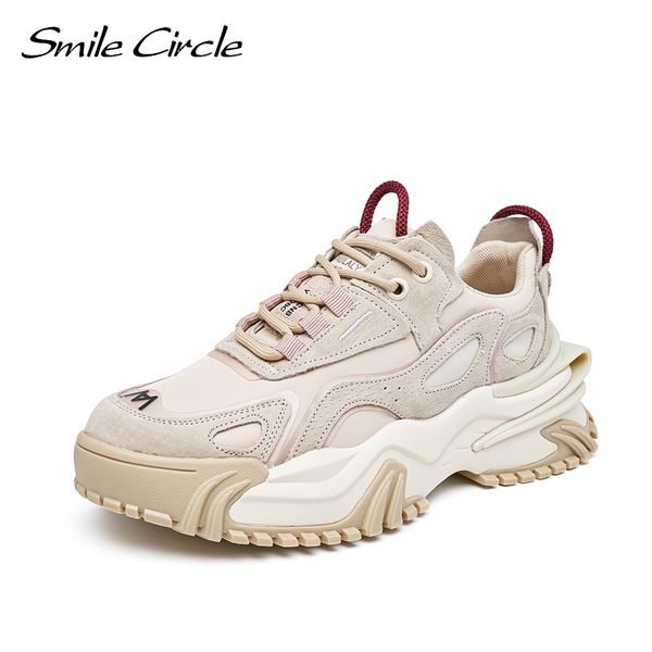 dress shoes smile circle chunky sneakers women flat platform shoes springautumn fashion lace-up thick bottom casual sneakers 230213, Black
dress shoes smile circle chunky sneakers women flat platform shoes springautumn fashion lace-up thick bottom casual sneakers 230213, Black