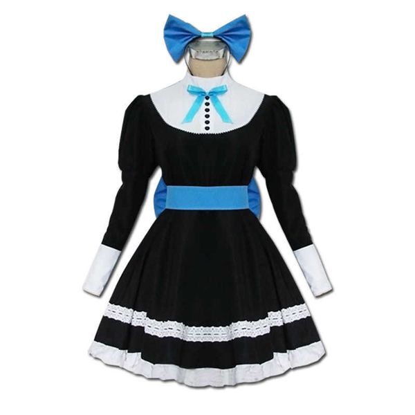 and stocking panty sisters original cos japanese anime maid dress long sleeve black, Black;white
and stocking panty sisters original cos japanese anime maid dress long sleeve black, Black;white