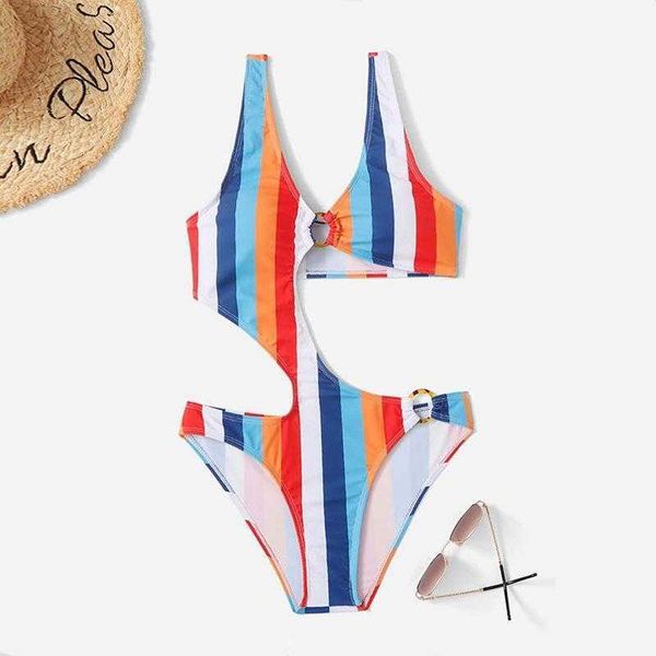 striped hollow bikini tight backless triangle one piece swimsuit for women, White;black
striped hollow bikini tight backless triangle one piece swimsuit for women, White;black