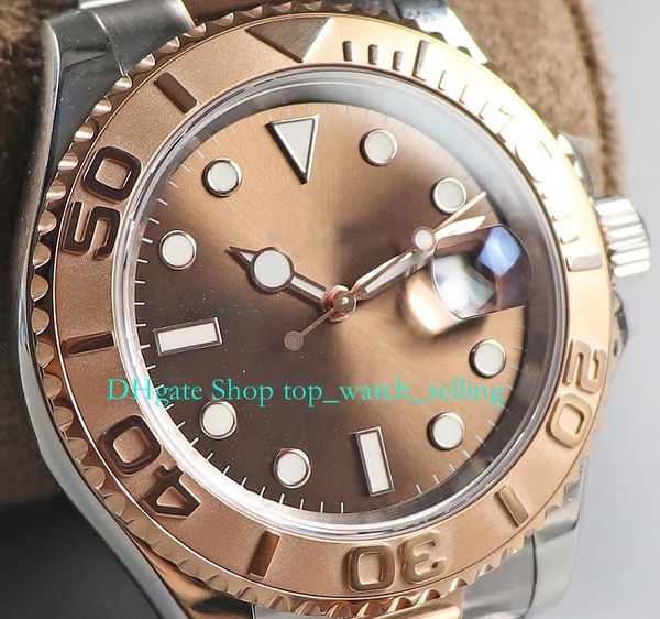904l steel everose gold watches for men 40mm brown dial mens two tone bracelet arf cal.2824 movement mechanical wristwatches men's auto, Slivery;black 
904l steel everose gold watches for men 40mm brown dial mens two tone bracelet arf cal.2824 movement mechanical wristwatches men's auto, Slivery;black