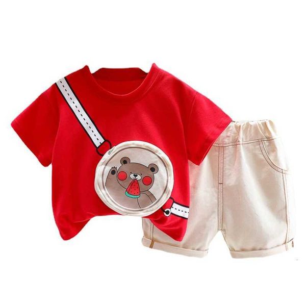 clothing sets chil1en's clothing chil1en's suit boys and girls' solid color bear backpack short sleeve t-shirt casual shorts, White
clothing sets chil1en's clothing chil1en's suit boys and girls' solid color bear backpack short sleeve t-shirt casual shorts, White