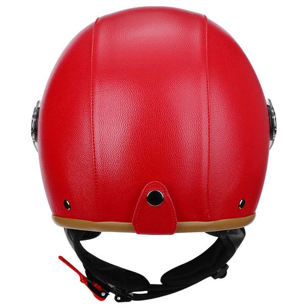 Image of Cycling Helmets Motorcycle Helmets Open Face Safety Kick Scooter Electric Motos Flip Up Half Face Helmet Casque Roof Vintage De Seguridad J230213