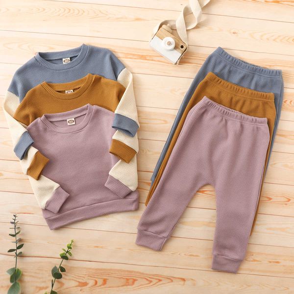 clothing sets pcs infant girls boys outfits suit kids baby color block waffle long sleeve sweatshirttrousers casual tracksuit clothes, White
clothing sets pcs infant girls boys outfits suit kids baby color block waffle long sleeve sweatshirttrousers casual tracksuit clothes, White