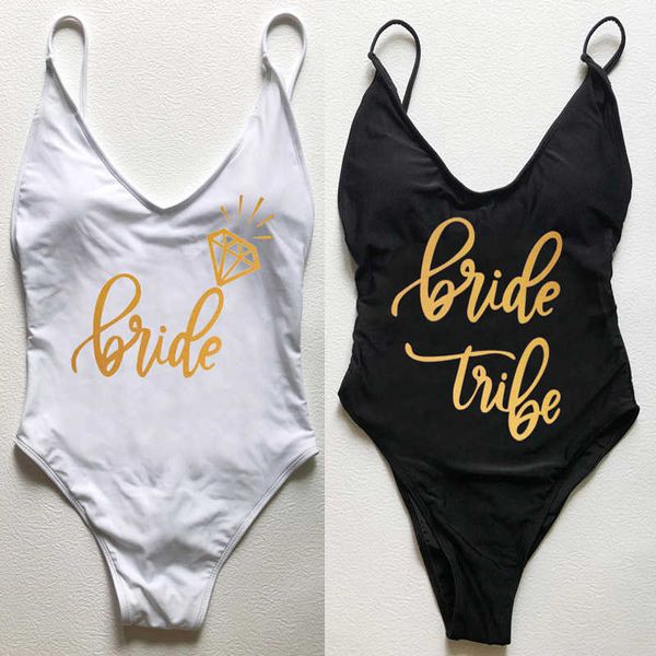 women's swimwear 2022 new bride tribe swimwear women padded one piece swimsuit bachelor party bathing suit bodysuit female adjustable s, White;black
women's swimwear 2022 new bride tribe swimwear women padded one piece swimsuit bachelor party bathing suit bodysuit female adjustable s, White;black