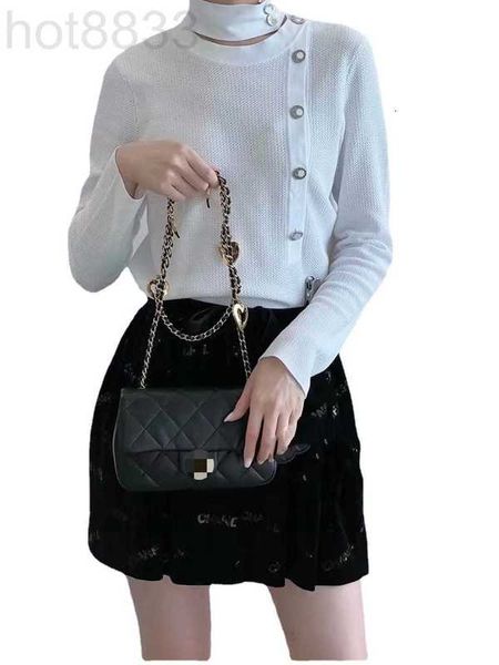 women's knits & tees designer autumn and winter new split neck round knit jsck, White
women's knits & tees designer autumn and winter new split neck round knit jsck, White