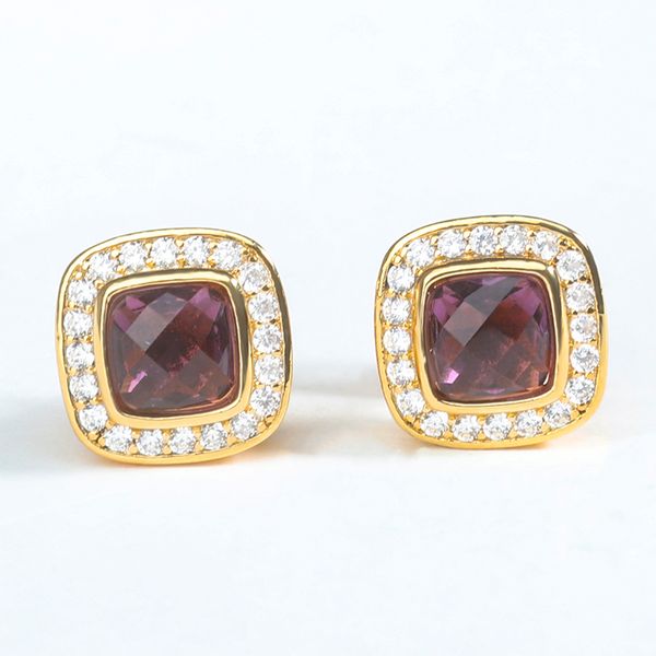 18k gold plating stud earrings with amethyst women gift luxury earrings wedding stud, Golden;silver
18k gold plating stud earrings with amethyst women gift luxury earrings wedding stud, Golden;silver