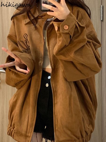 womens jackets harajuku women winter clothes chic embroidery casual zipper oversized outwear y2k korean fashion coat ropa mujer 230214, Black;brown
womens jackets harajuku women winter clothes chic embroidery casual zipper oversized outwear y2k korean fashion coat ropa mujer 230214, Black;brown