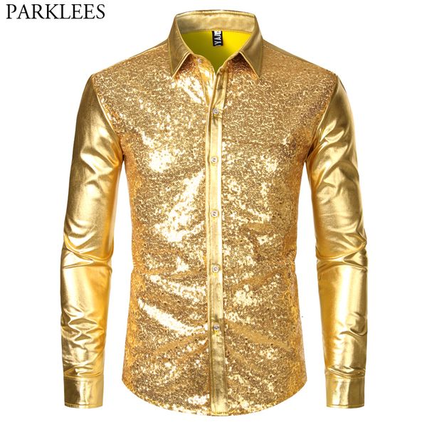 men's casual shirts men's disco shiny gold sequin metallic design dress shirt long sleeve button down christmas halloween bday par, White;black
men's casual shirts men's disco shiny gold sequin metallic design dress shirt long sleeve button down christmas halloween bday par, White;black