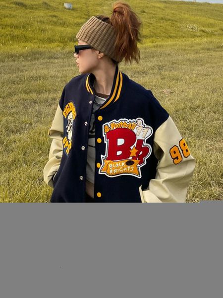 womens jackets japanesestyle embroidery stitching button leather jacket loose allmatch coat couple baseball uniform spring 230214, Black;brown
womens jackets japanesestyle embroidery stitching button leather jacket loose allmatch coat couple baseball uniform spring 230214, Black;brown