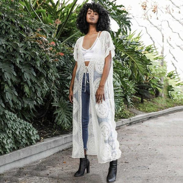 outdoor t-shirts bohemian lace embroidered cardigan beach blouse loose vacation long skirt sun protection shirt bikini blouse j230214, Gray;blue
outdoor t-shirts bohemian lace embroidered cardigan beach blouse loose vacation long skirt sun protection shirt bikini blouse j230214, Gray;blue