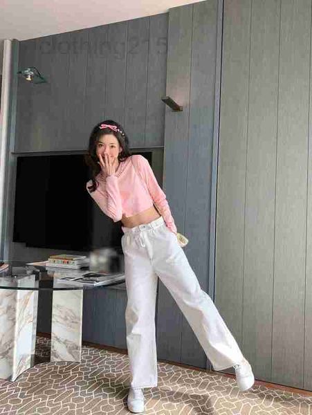 women's two piece pants designer early spring simple versatile slim contrast blossom waist denim wide leg 6dj1, White
women's two piece pants designer early spring simple versatile slim contrast blossom waist denim wide leg 6dj1, White