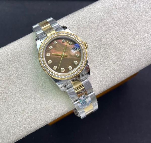 ladies watch 31mm brown dial stainless steel strap diamond wristwatch waterproof design men's fully automatic mechanical watches montre, Slivery;golden
ladies watch 31mm brown dial stainless steel strap diamond wristwatch waterproof design men's fully automatic mechanical watches montre, Slivery;golden