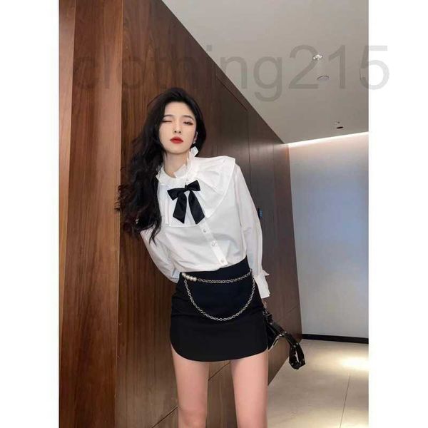 women's blouses & shirts designer small neckline bow shirt 23 early spring reduced age princess detachable yi96, White
women's blouses & shirts designer small neckline bow shirt 23 early spring reduced age princess detachable yi96, White