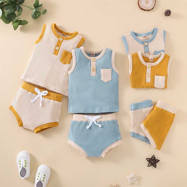 s fashion summer infant baby boys girls suit clothing sleeveless pocket ribbed cotton patchwork triangle shorts set, White
s fashion summer infant baby boys girls suit clothing sleeveless pocket ribbed cotton patchwork triangle shorts set, White