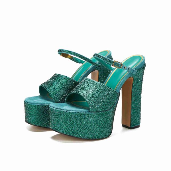 brand name womens sandals high heel 15cm platforms female buckle strap rhinestone shoes sz35-43, Black
brand name womens sandals high heel 15cm platforms female buckle strap rhinestone shoes sz35-43, Black