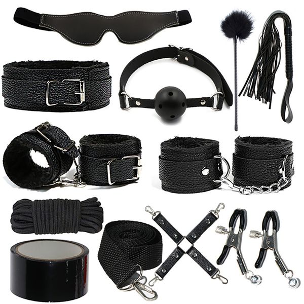 set toys for adults 18 couples handcuffs for session bondage equipment games exotic accessories toys female, Black;white
set toys for adults 18 couples handcuffs for session bondage equipment games exotic accessories toys female, Black;white