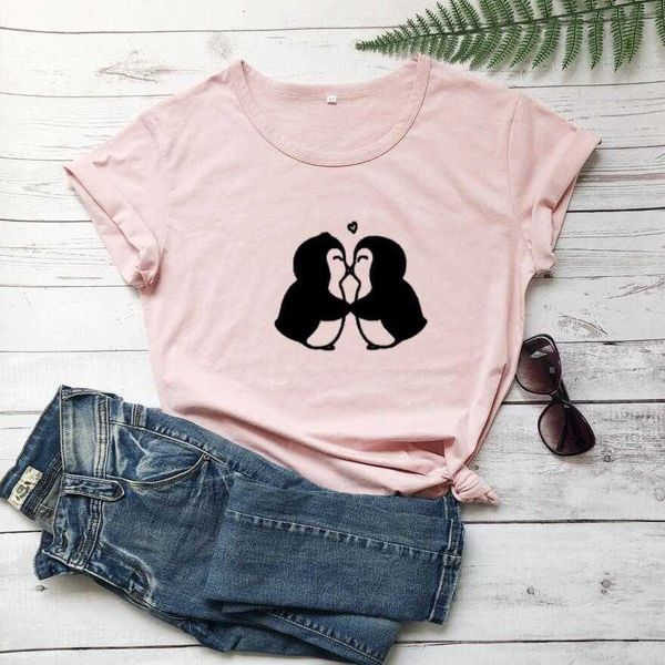 women's t-shirt cotton women t shirt kissd penguin printed tshirt ladies short sleeve tee shirt women female clothes camisetas mujer j, White
women's t-shirt cotton women t shirt kissd penguin printed tshirt ladies short sleeve tee shirt women female clothes camisetas mujer j, White
