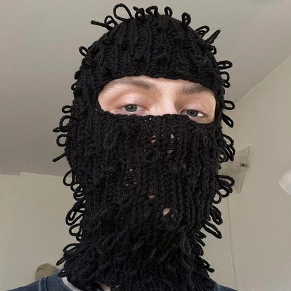 beanieskull caps handmade balaclava halloween ski cap funny black coil handmade distressed wool head cover beanie prom party mask warm mask, Blue;gray
beanieskull caps handmade balaclava halloween ski cap funny black coil handmade distressed wool head cover beanie prom party mask warm mask, Blue;gray