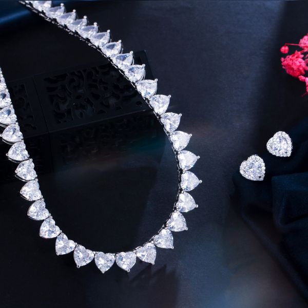 wedding jewelry sets cwwzircons sparkling love heart shape cubic zirconia choker necklace earring engagement bridal party jewelry set for wo, Slivery;golden
wedding jewelry sets cwwzircons sparkling love heart shape cubic zirconia choker necklace earring engagement bridal party jewelry set for wo, Slivery;golden