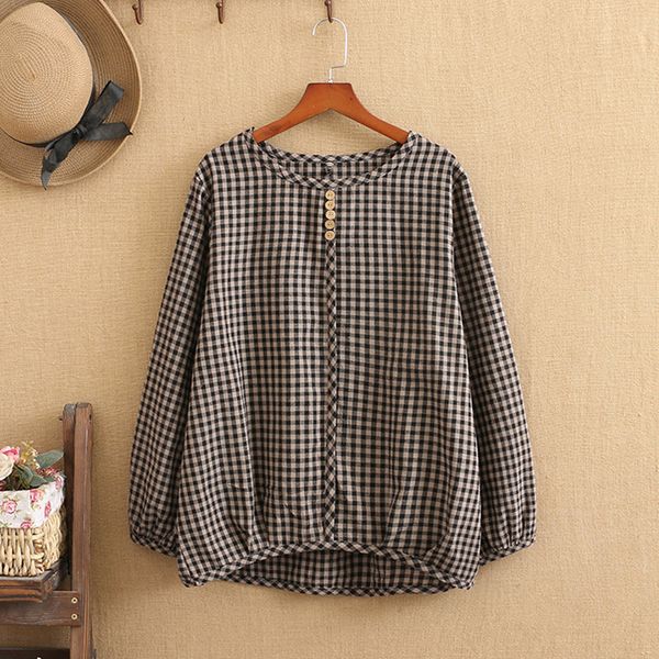 women's plus size t-shirt women plus size fall and spring clothing trendy round collar shirt long sleeves checkered pattern widen and f, Black
women's plus size t-shirt women plus size fall and spring clothing trendy round collar shirt long sleeves checkered pattern widen and f, Black