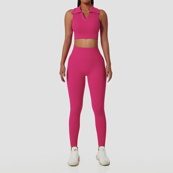 women's tracksuits yoga set 2 piece tight sports vest lapel seamless high waist leggings gym workout clothes running fitness activewear, Gray
women's tracksuits yoga set 2 piece tight sports vest lapel seamless high waist leggings gym workout clothes running fitness activewear, Gray