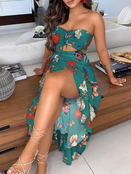 casual dresses bandeau butterfly print cutout high slit dress women summer dress t230210, Black;gray
casual dresses bandeau butterfly print cutout high slit dress women summer dress t230210, Black;gray