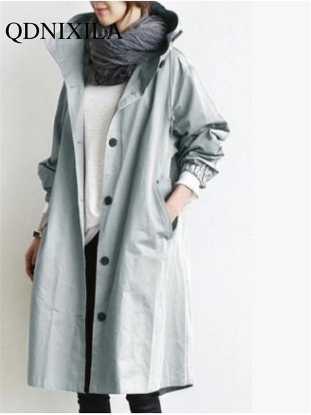 women's trench coats autumn for women large size solid color pocket hooded windbreaker outerwear khaki clothing femme 230215, Tan;black
women's trench coats autumn for women large size solid color pocket hooded windbreaker outerwear khaki clothing femme 230215, Tan;black