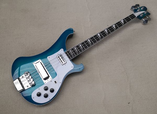 4 strings transparent blue electric bass guitar with rosewood fretboard customizable
4 strings transparent blue electric bass guitar with rosewood fretboard customizable