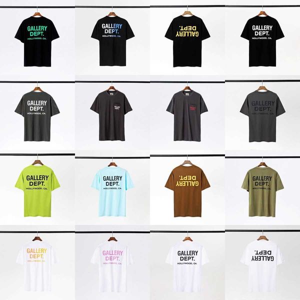 t shirts 2023 galleryes tees dept gary fashion brand classic letter slogan gradient printed short sleeve for men women, White;black
t shirts 2023 galleryes tees dept gary fashion brand classic letter slogan gradient printed short sleeve for men women, White;black