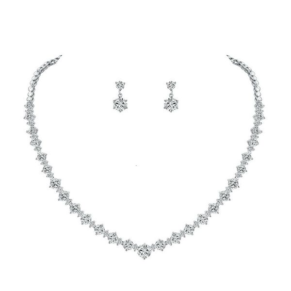 wedding jewelry sets weimanjingdian brand round cut cubic zirconia cz crystal necklace and earrings wedding bridal banquet prom jewelry sets, Slivery;golden
wedding jewelry sets weimanjingdian brand round cut cubic zirconia cz crystal necklace and earrings wedding bridal banquet prom jewelry sets, Slivery;golden