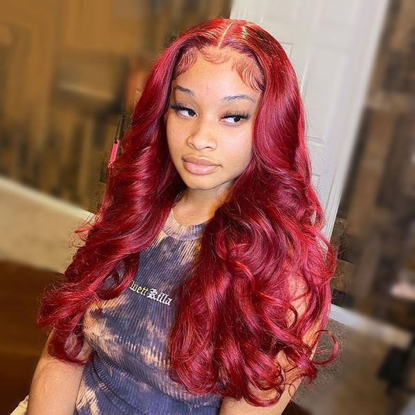 99j body wave lace frontal wig pre pluck brazilian red burgundy lace front wig colored human hair wigs transpant lace wigs 180%, Black
99j body wave lace frontal wig pre pluck brazilian red burgundy lace front wig colored human hair wigs transpant lace wigs 180%, Black