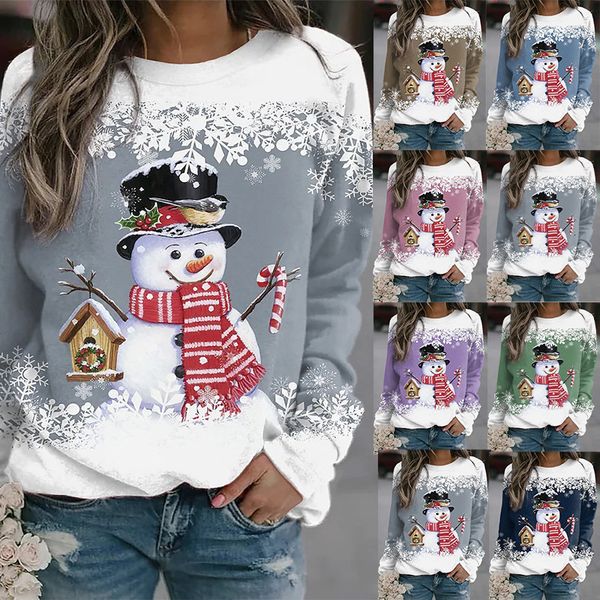 women's t-shirt autumn winter women's t-shirt christmas snowman y2k print long-sleeved stitching loose casual round neck pullover, White
women's t-shirt autumn winter women's t-shirt christmas snowman y2k print long-sleeved stitching loose casual round neck pullover, White