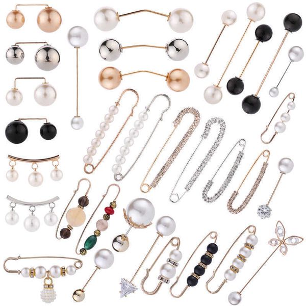 new korean version high-grade pearl anti tarnish brooch women's clothing shirt collar pin waist retracting pin, Gray
new korean version high-grade pearl anti tarnish brooch women's clothing shirt collar pin waist retracting pin, Gray
