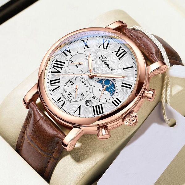 wristwatches luxury business mens watches multifunction chronograph brand genuine leather casual retro quartz males wristwatch gift 230215, Slivery;brown
wristwatches luxury business mens watches multifunction chronograph brand genuine leather casual retro quartz males wristwatch gift 230215, Slivery;brown