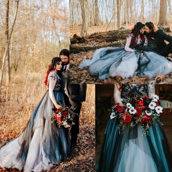 vintage latest black lace and white tulle wedding dresses v neck backless illusion long sleeves gothic country bridal gowns 2023
vintage latest black lace and white tulle wedding dresses v neck backless illusion long sleeves gothic country bridal gowns 2023