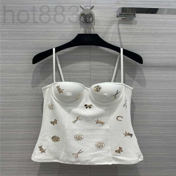 women's t-shirt designer women summer tee designer t-shirt with beads milan runway tank crop t shirt clothing high end short bodycon le, White
women's t-shirt designer women summer tee designer t-shirt with beads milan runway tank crop t shirt clothing high end short bodycon le, White