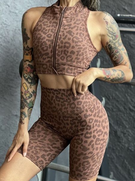 women's tracksuits chrleisure leopard yoga suit hip lifting fitness leggings zipper running vest with pad breathable quick drying women, Gray
women's tracksuits chrleisure leopard yoga suit hip lifting fitness leggings zipper running vest with pad breathable quick drying women, Gray