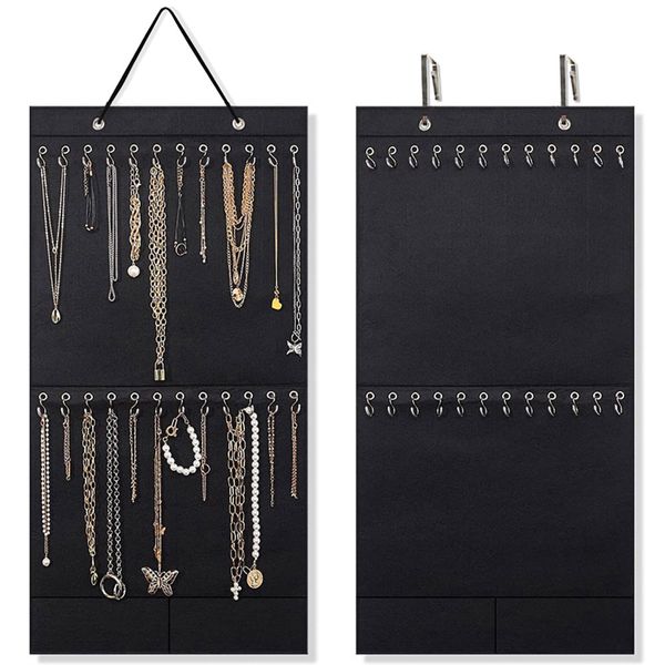 jewelry boxes necklace organizer hanging jewelry organizer felt decorative wall mounted earrings bracelet storage display holder with 24 hoo, Black;white
jewelry boxes necklace organizer hanging jewelry organizer felt decorative wall mounted earrings bracelet storage display holder with 24 hoo, Black;white