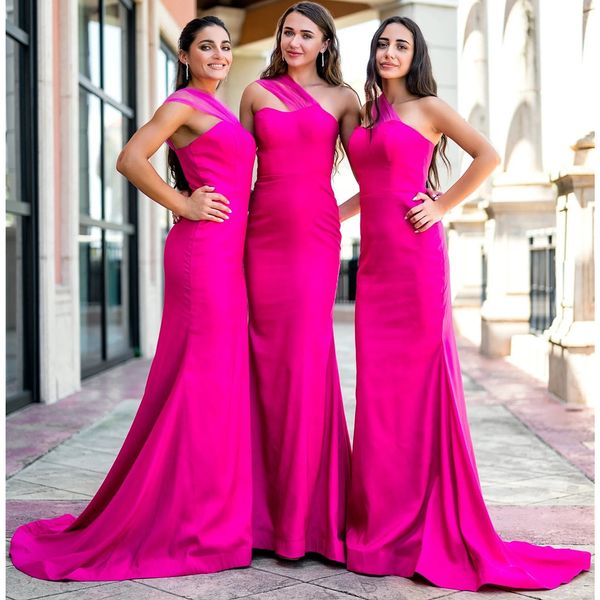 2023 african mermaid bridesmaid dresses plus size one shoulder satin maid of honor gowns floor length wedding guest dress, White;pink
2023 african mermaid bridesmaid dresses plus size one shoulder satin maid of honor gowns floor length wedding guest dress, White;pink