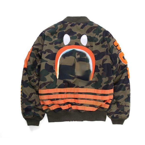 camouflage down coat men women baseball jacket designer jackets shark embroidery zipper cardigan parka fashion sportswear, Black;brown
camouflage down coat men women baseball jacket designer jackets shark embroidery zipper cardigan parka fashion sportswear, Black;brown