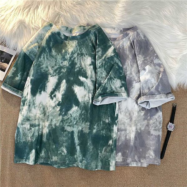 women's t-shirt tiedye shortsleeved tshirt women's summer new style loose casual allmatch harajuku halfsleeved ladies oversized ts, White
women's t-shirt tiedye shortsleeved tshirt women's summer new style loose casual allmatch harajuku halfsleeved ladies oversized ts, White