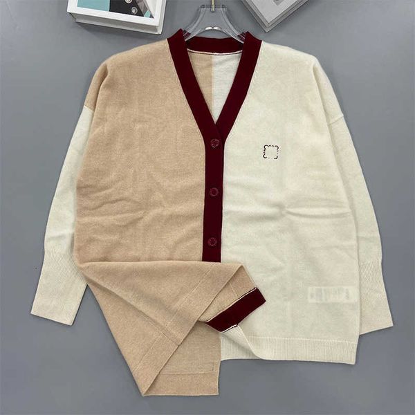 sweater designer knitting v-neck cashmere color contrast cardigan women's coat loose lazy style early autumn new sweater, White;black
sweater designer knitting v-neck cashmere color contrast cardigan women's coat loose lazy style early autumn new sweater, White;black