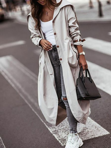 womens trench coats women turndown collar long outerwear autumn winter loungewear pocket solid cardigan sleeve streetwear drop 230215, Tan;black
womens trench coats women turndown collar long outerwear autumn winter loungewear pocket solid cardigan sleeve streetwear drop 230215, Tan;black