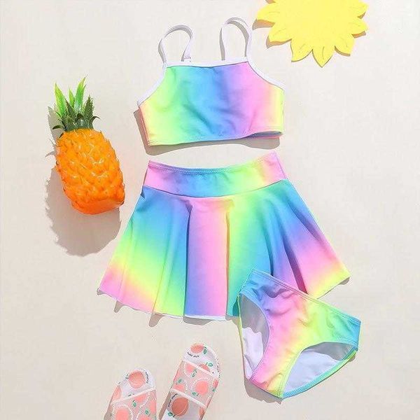 swimsuit girls summer two piece tie dyed childrens split tulle skirt three piece, Blue
swimsuit girls summer two piece tie dyed childrens split tulle skirt three piece, Blue