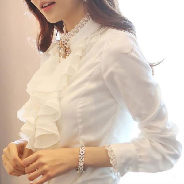 womens blouses shirts women white ruffles solid spring long sleeve shirt female chiffon loose clothing elegant plus size 3xl 230214
womens blouses shirts women white ruffles solid spring long sleeve shirt female chiffon loose clothing elegant plus size 3xl 230214