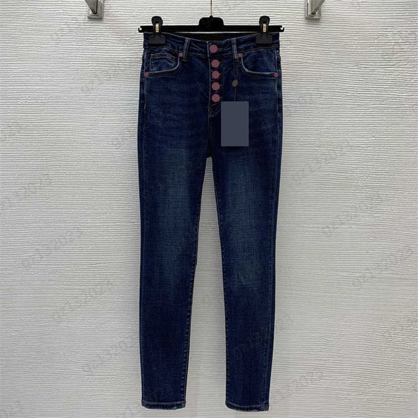 embroidery jeans custom metal button high-waisted denim trousers back logo pocket stretchy fabric slim pants 2 colors jeans for women skinny, Blue
embroidery jeans custom metal button high-waisted denim trousers back logo pocket stretchy fabric slim pants 2 colors jeans for women skinny, Blue