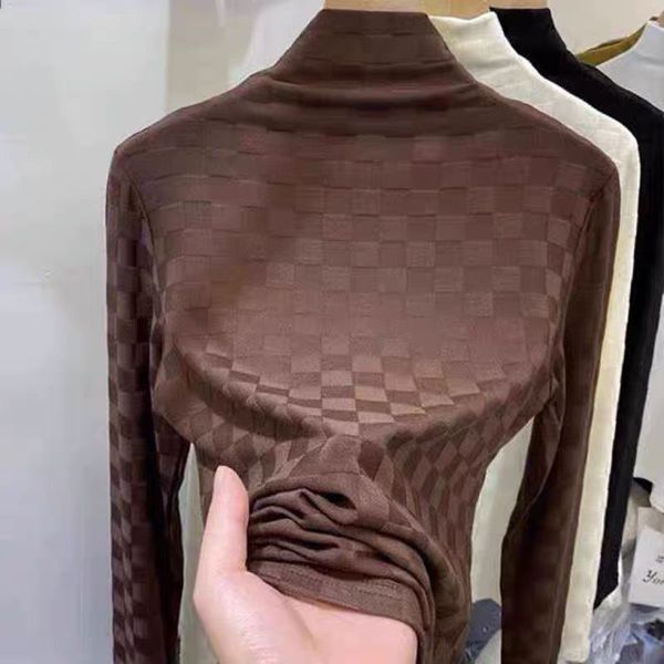turtleneck plaid t shirt autumn winter tshirt women girls clothes long sleeve all match warm female t-shirt, White
turtleneck plaid t shirt autumn winter tshirt women girls clothes long sleeve all match warm female t-shirt, White